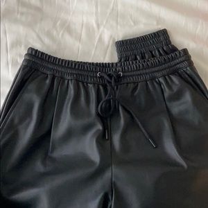 Zara faux leather joggers